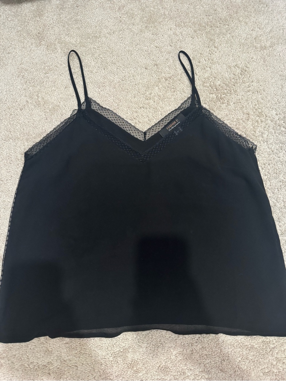 Forever 21 Black Lace Trim Cami